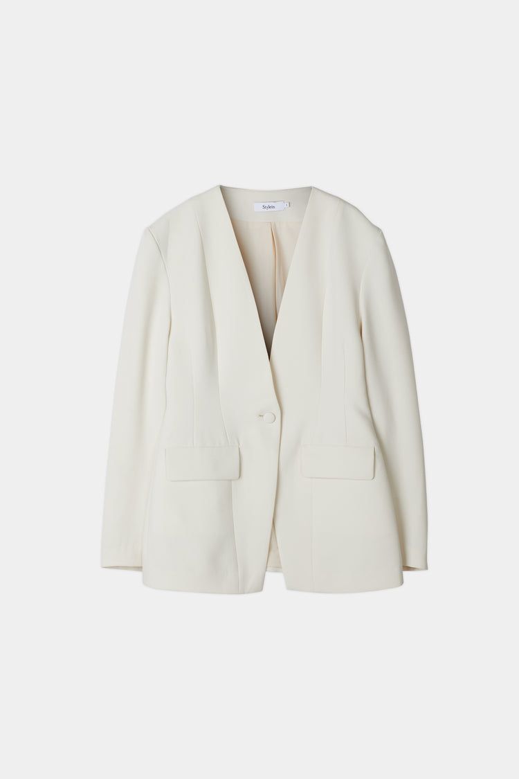 Brielle blazer ivory cinched waist stylein packshot