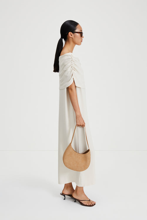 Macerata dress cream boat neck maxi stylein side image