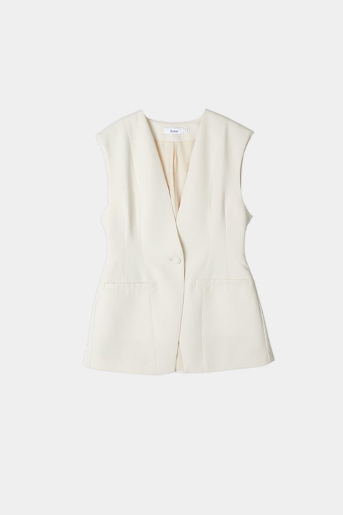Briella blazer vest cinched waist ivory stylein packshot