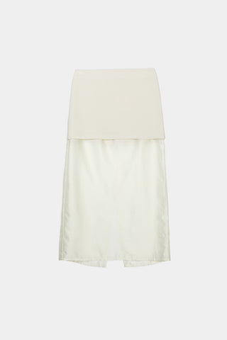 Bardi skirt sheer layered ankle length ivory stylein packshot