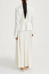 ivory v-neck satin blouse stylein briar back