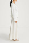 ivory v-neck satin blouse stylein briar side