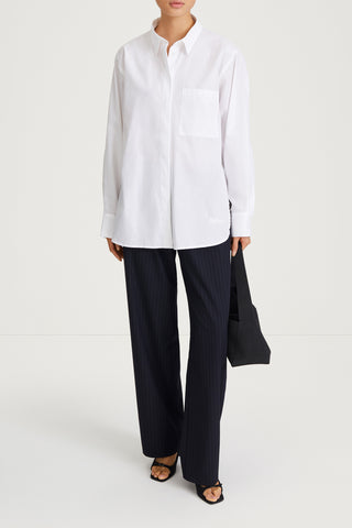 jansell cotton shirt white womenswear stylein model image
