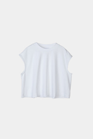 Jenn top white sleeveless cropped stylein packshot