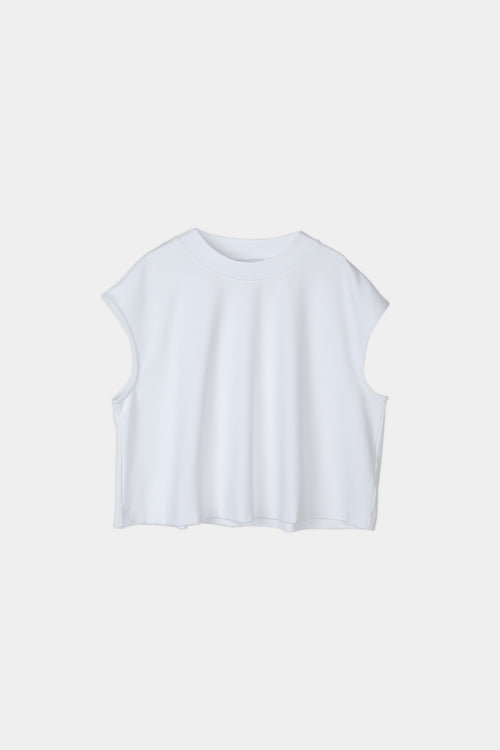 Jenn top white sleeveless cropped stylein packshot