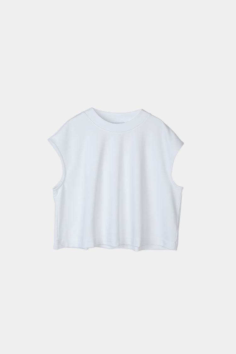 Jenn top white sleeveless cropped stylein packshot