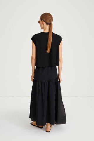 Jenn top black sleeveless cropped stylein back image 