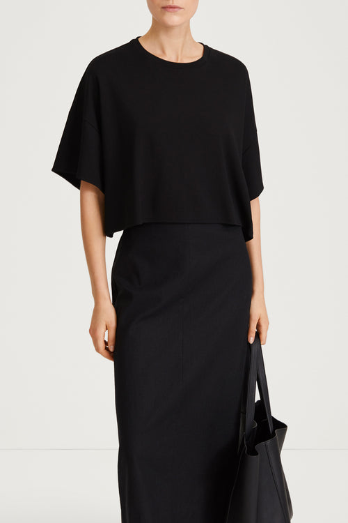 Jimmy tshirt cropped boxy white stylein front image