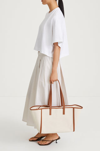 Jimmy tshirt cropped boxy white stylein side image