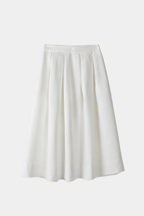 JOELLA JAQUARD SKIRT - WHITE