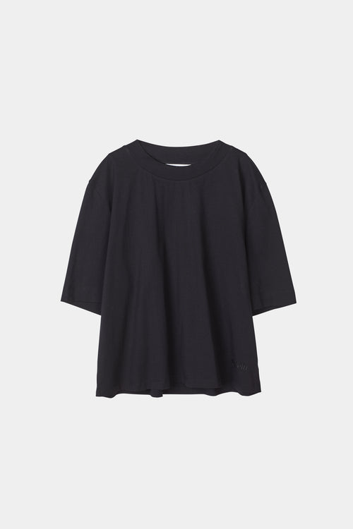 Joyce tshirt oversized boxy black stylein packshot