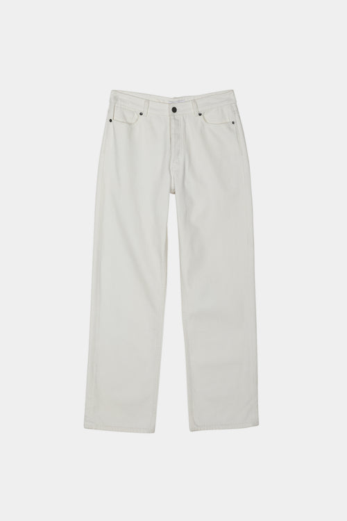 Kim denim loose fit mid waist voluminous overzised white stylein packshot