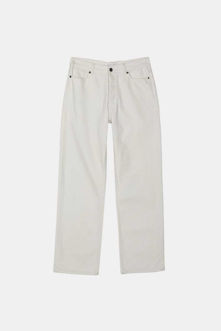 Kim denim loose fit mid waist voluminous overzised white stylein packshot