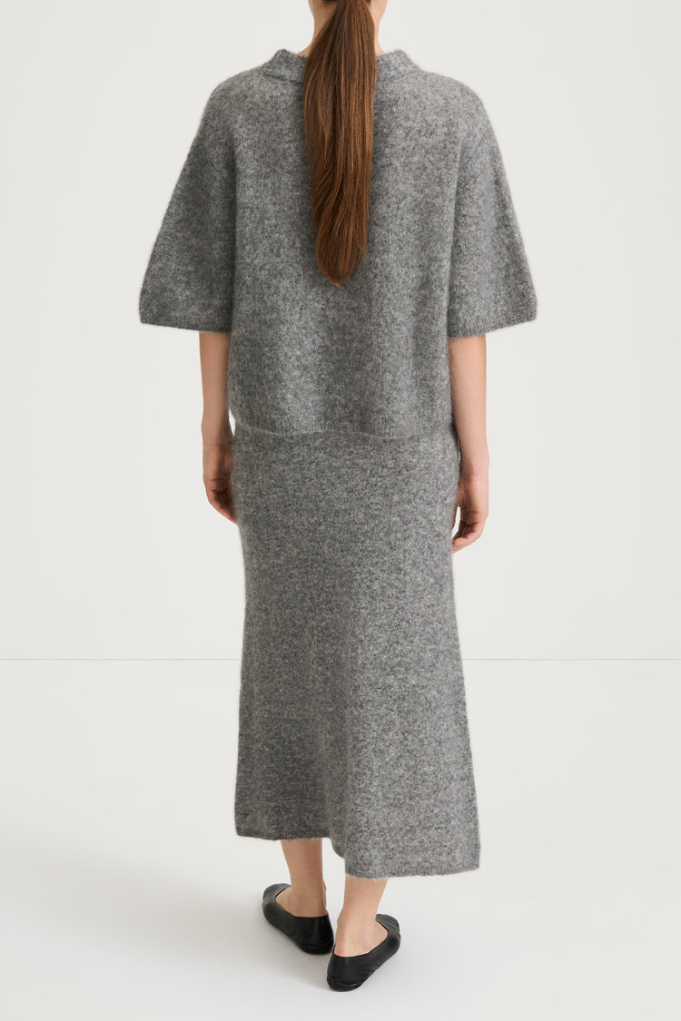 knitted grey tshirt stylein nour back