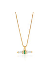laura vann bridget white enamel t-bar necklace