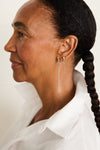 laura vann chloe short earrings silver model image
