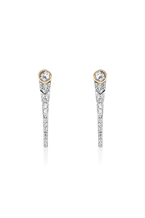 laura vann chloe short earrings silver