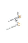 laura vann chloe short earrings silver