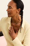 laura vann column necklace indian agatem model image