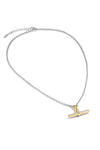 laura vann jeane t-bar necklace silver