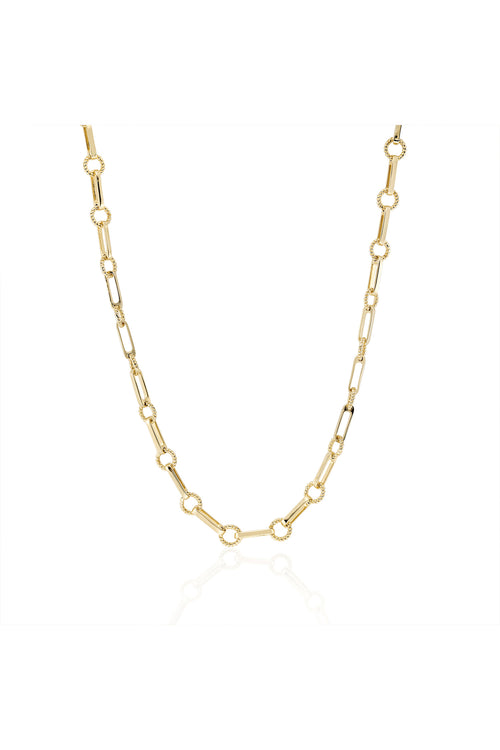 laura vann twisted link vintage chain necklace gold 