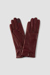 leather gloves
 burgudny handsome essentials vino 