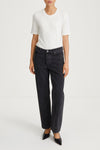 loose fit denim black stylein kim model image