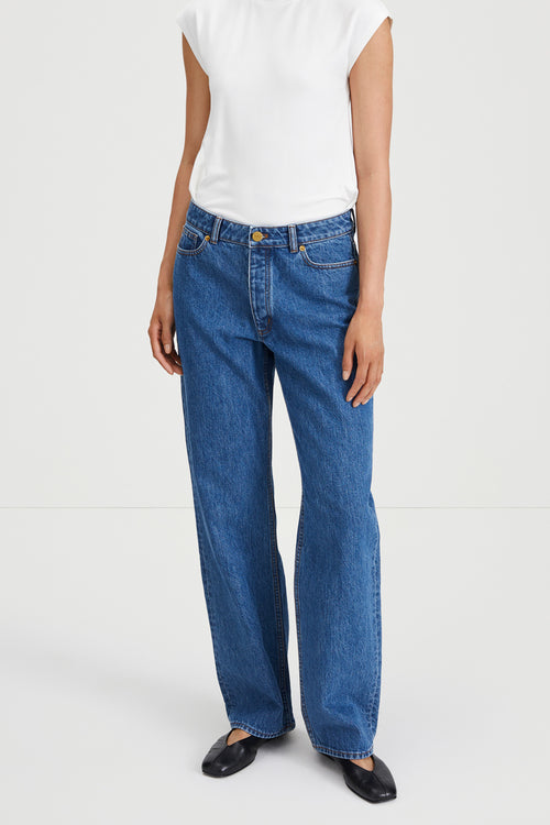 LOOSE FIT DENIM - KIM MID BLUE