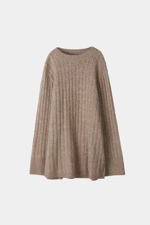 stylein minimalistic scandinavian timeless swedish design womenswear women wear classic cable knit wool sweater brown