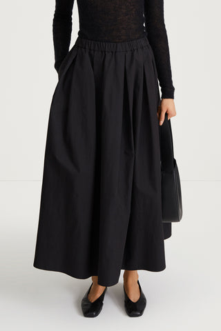SORINA TRENCH SKIRT - BLACK