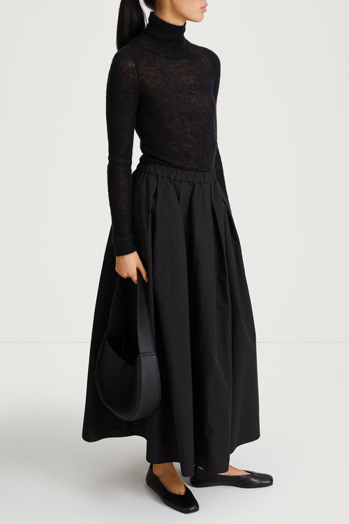 SORINA TRENCH SKIRT - BLACK