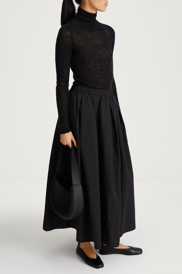 SORINA TRENCH SKIRT - BLACK