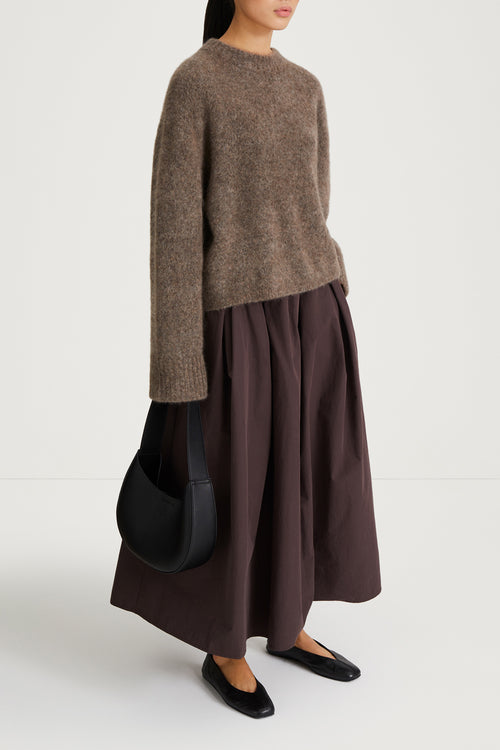 SORINA TRENCH SKIRT - COFFEE