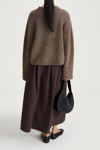 SORINA TRENCH SKIRT - COFFEE