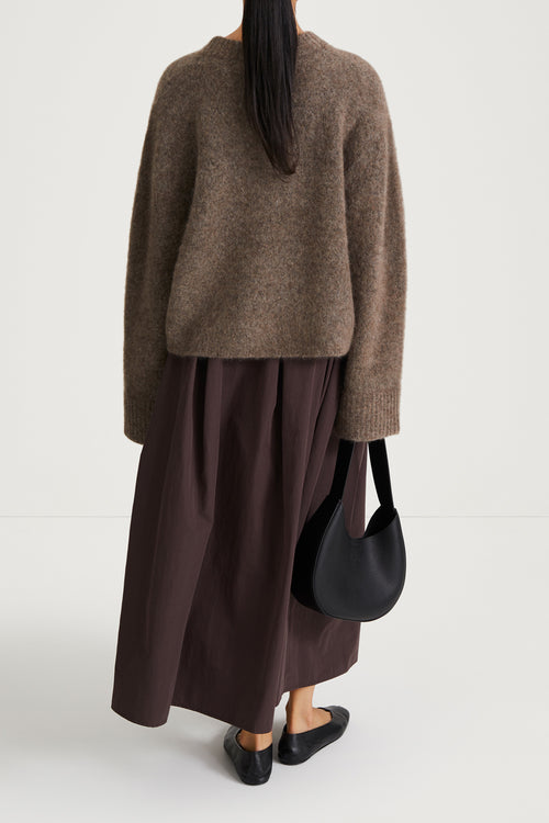 SORINA TRENCH SKIRT - COFFEE