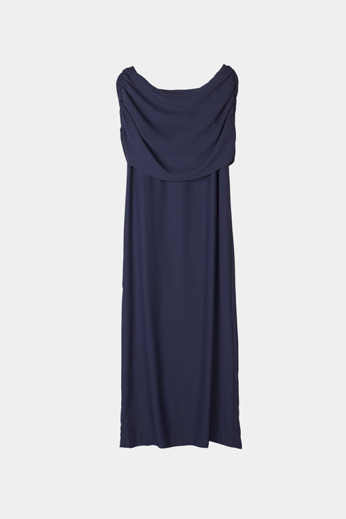 Macerata dress midnight navy boat neck maxi stylein packshot