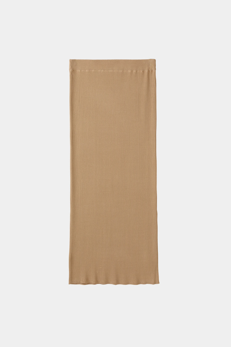 Pomerola skirt maxi fine knit beige stylein packshot