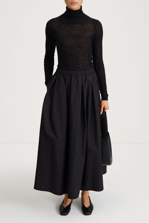 SORINA TRENCH SKIRT - BLACK