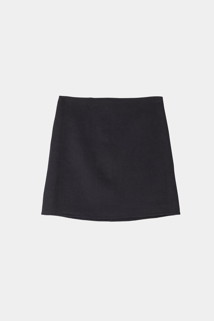 black mini skirt wool stylein tomo packshot