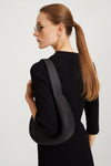 MINI SHOULDER BAG - YARDLY PLACKET BLACK STRUCTURED