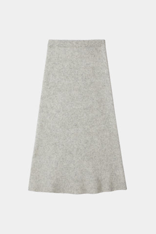 Nanie skirt long light grey mohair stylein packshot