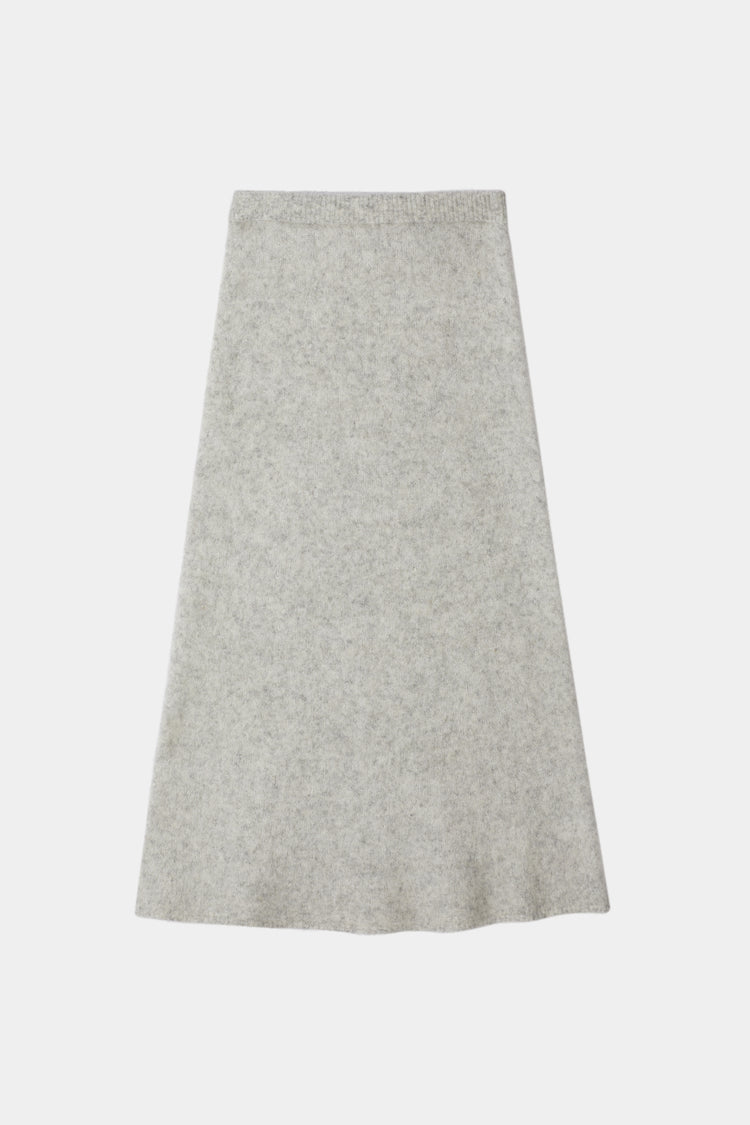 Nanie skirt long light grey mohair stylein packshot