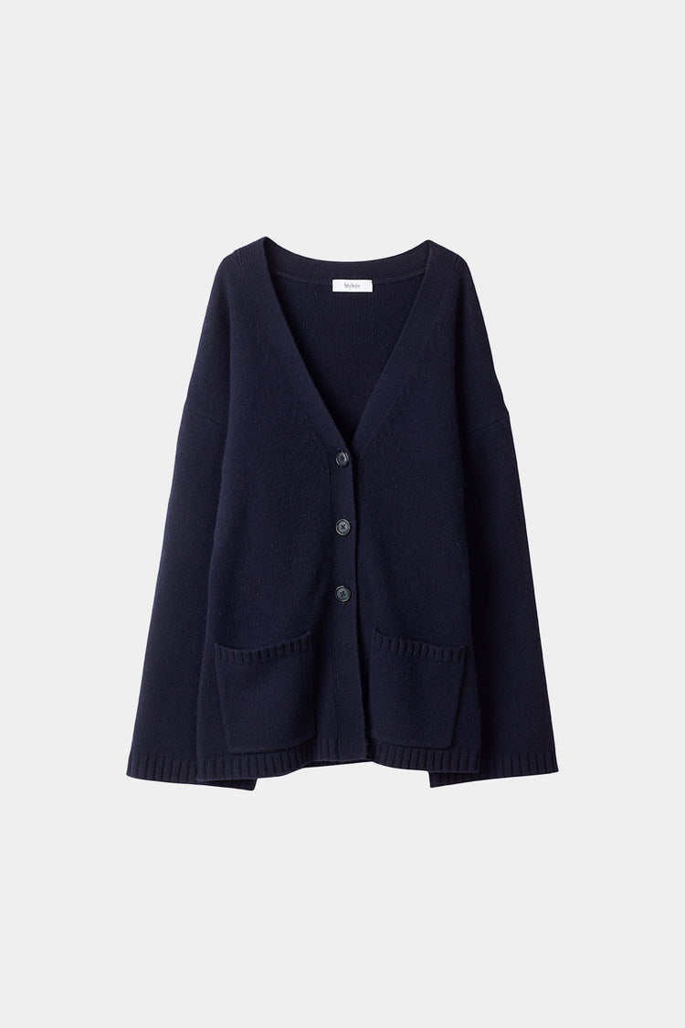 navy knitted cardigan stylein helia packshot