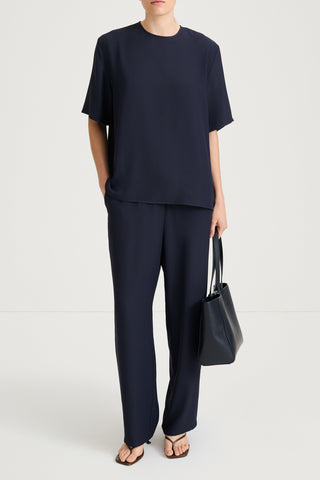 Navy trousers stylein meike front model image