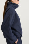 Navy wind jacket stylein sarou side model image