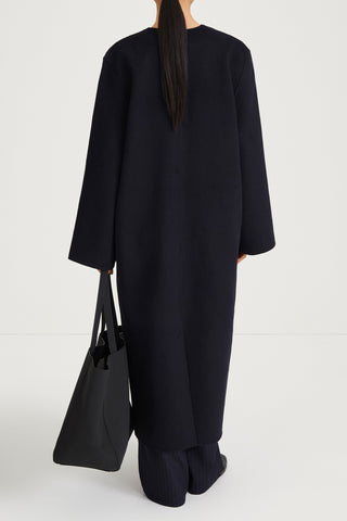 navy wool coat long stylein talani back