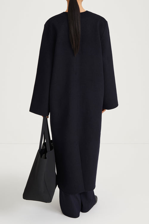 navy wool coat long stylein talani back