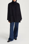 navy wool coat stylein tara model image