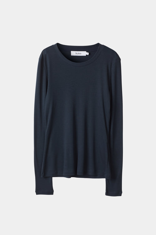 neapel top stylein navy longsleeve jersey packshot