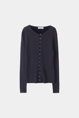navy rib knit cardigan fitted stylein paloma